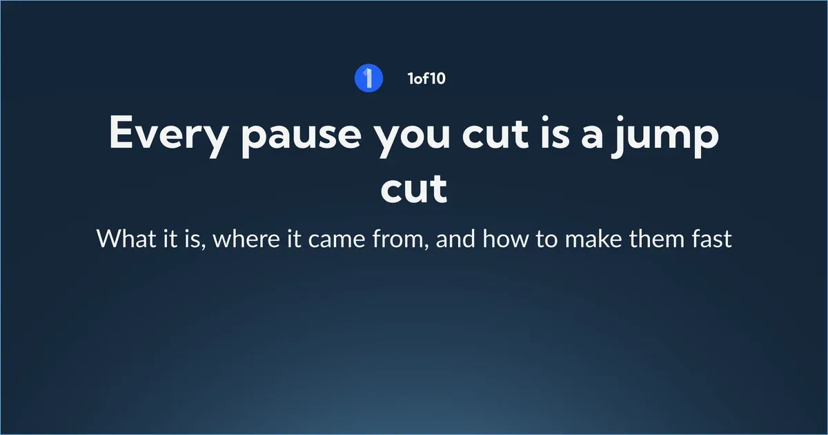 What Is a Jump Cut? How to Make Them by Hand and Automatically