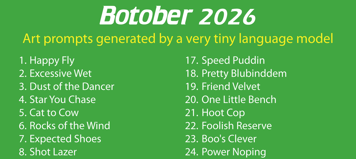 Giddy up, it's Botober 2026