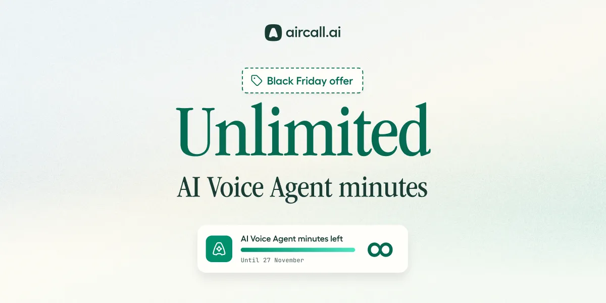 AI Voice Agents for Black Friday: answer every order call with unlimited minutes until November 27