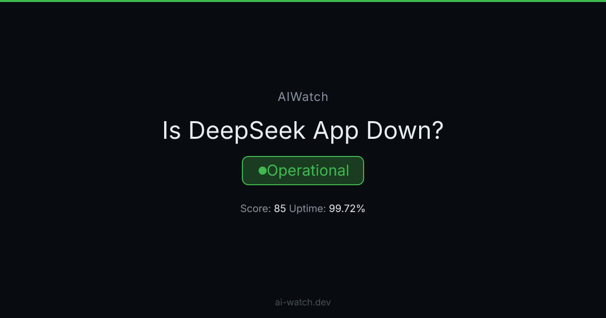 🟢 DeepSeek App: Resolved — - DeepSeek 网页=部分中断(DeepSeek Web Partially Unavailable)