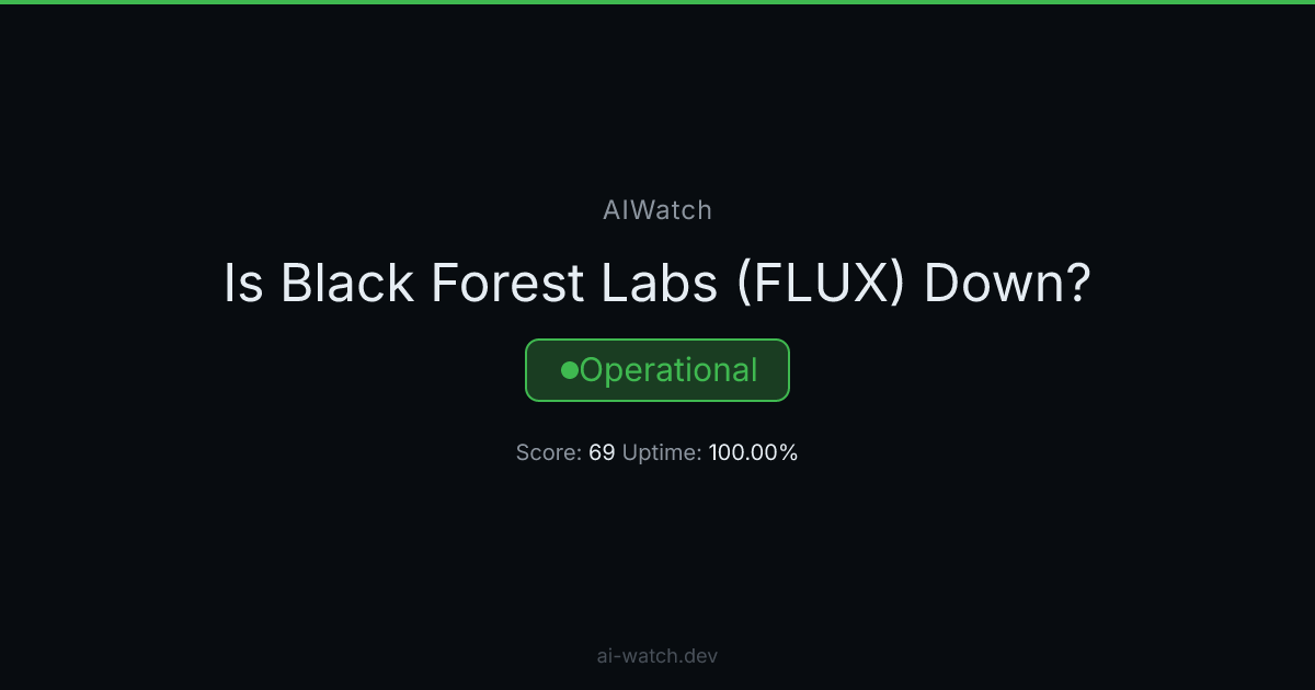 π’ Black Forest Labs (FLUX): Resolved β EU cluster increased latencies