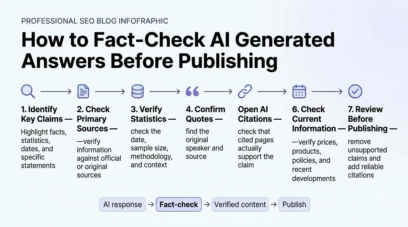 How to Fact-Check AI Generated Answers Before Publishing