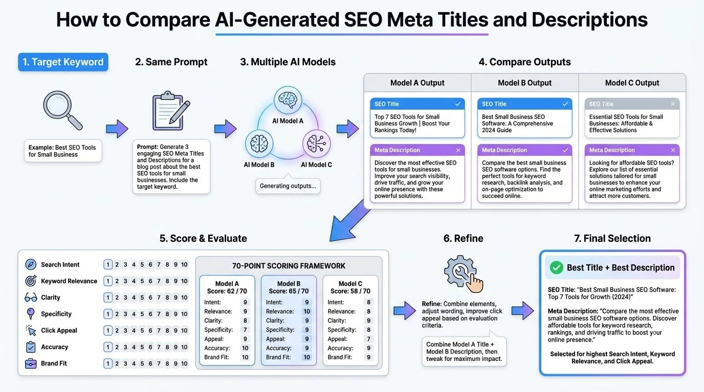 How to Compare AI-Generated SEO Meta Titles and Descriptions