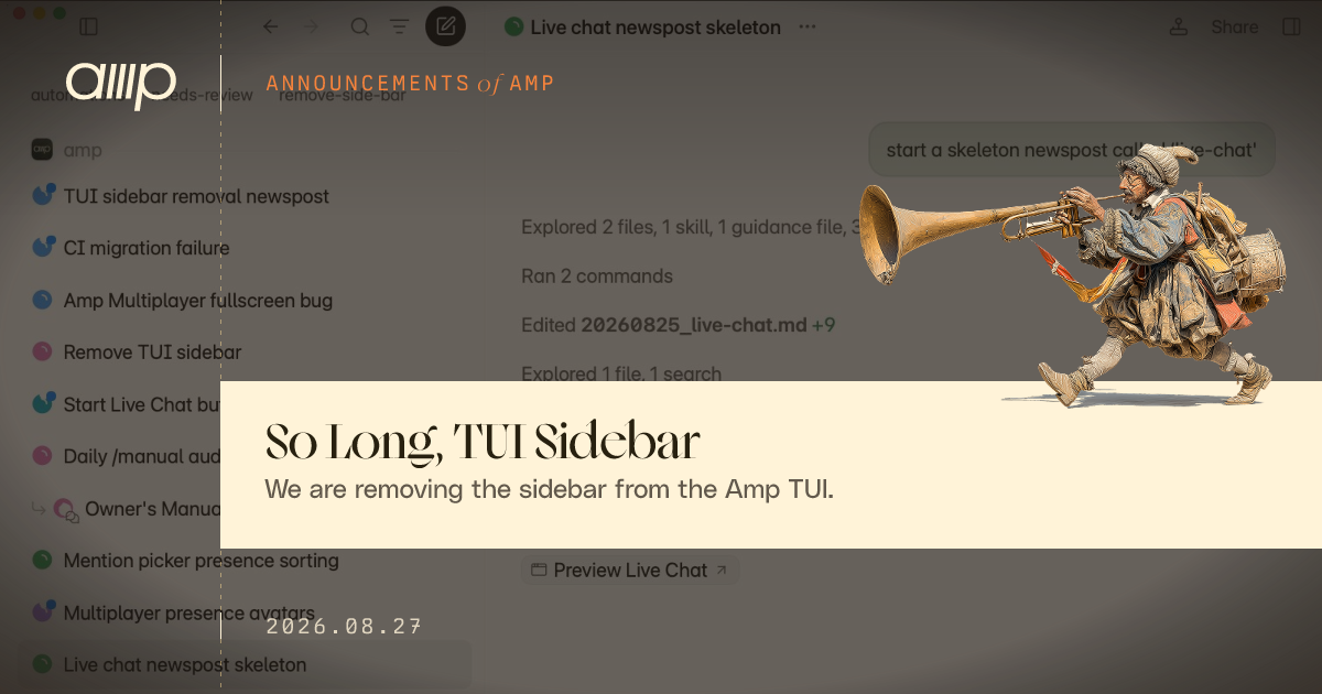 So Long, TUI Sidebar