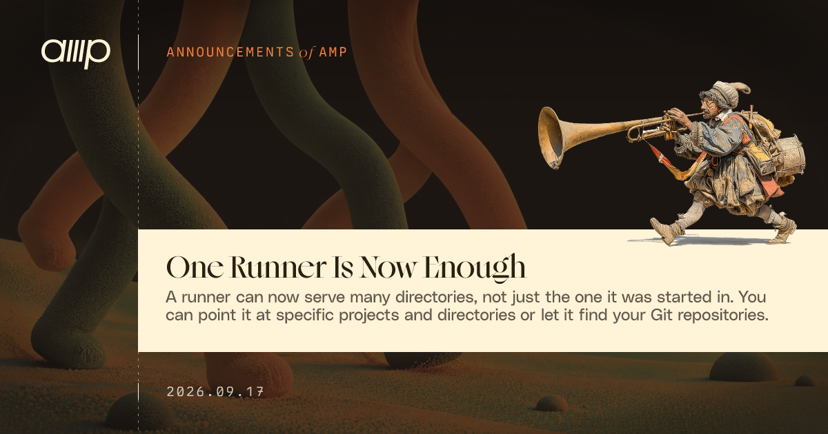 One Runner Is Now Enough