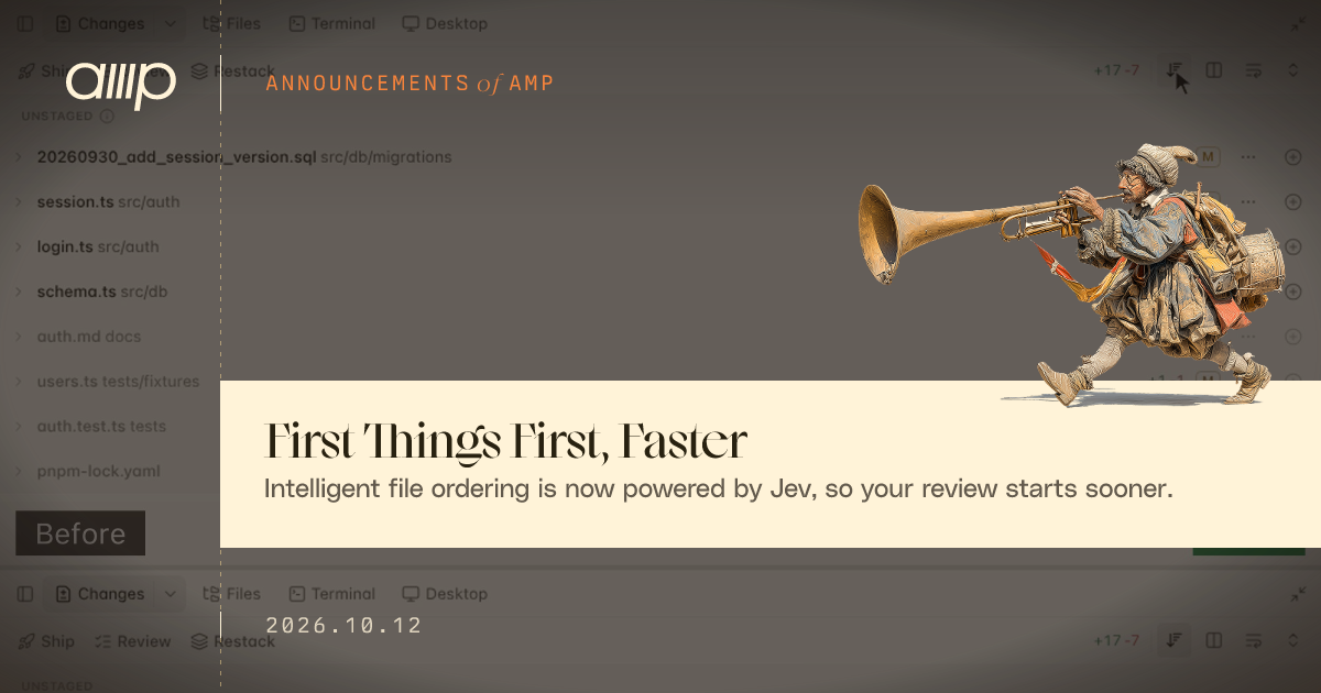 First Things First, Faster