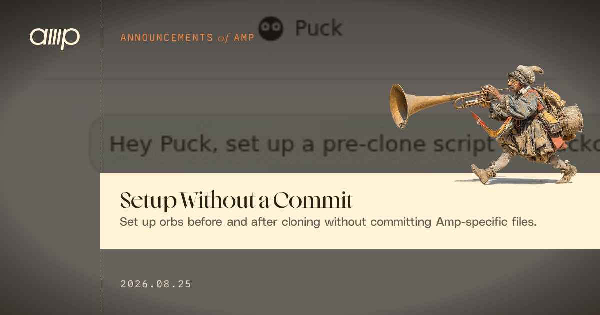 Setup Without a Commit