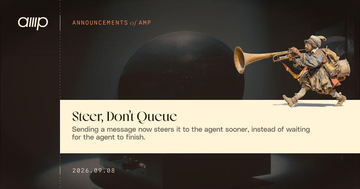 Steer, Don't Queue