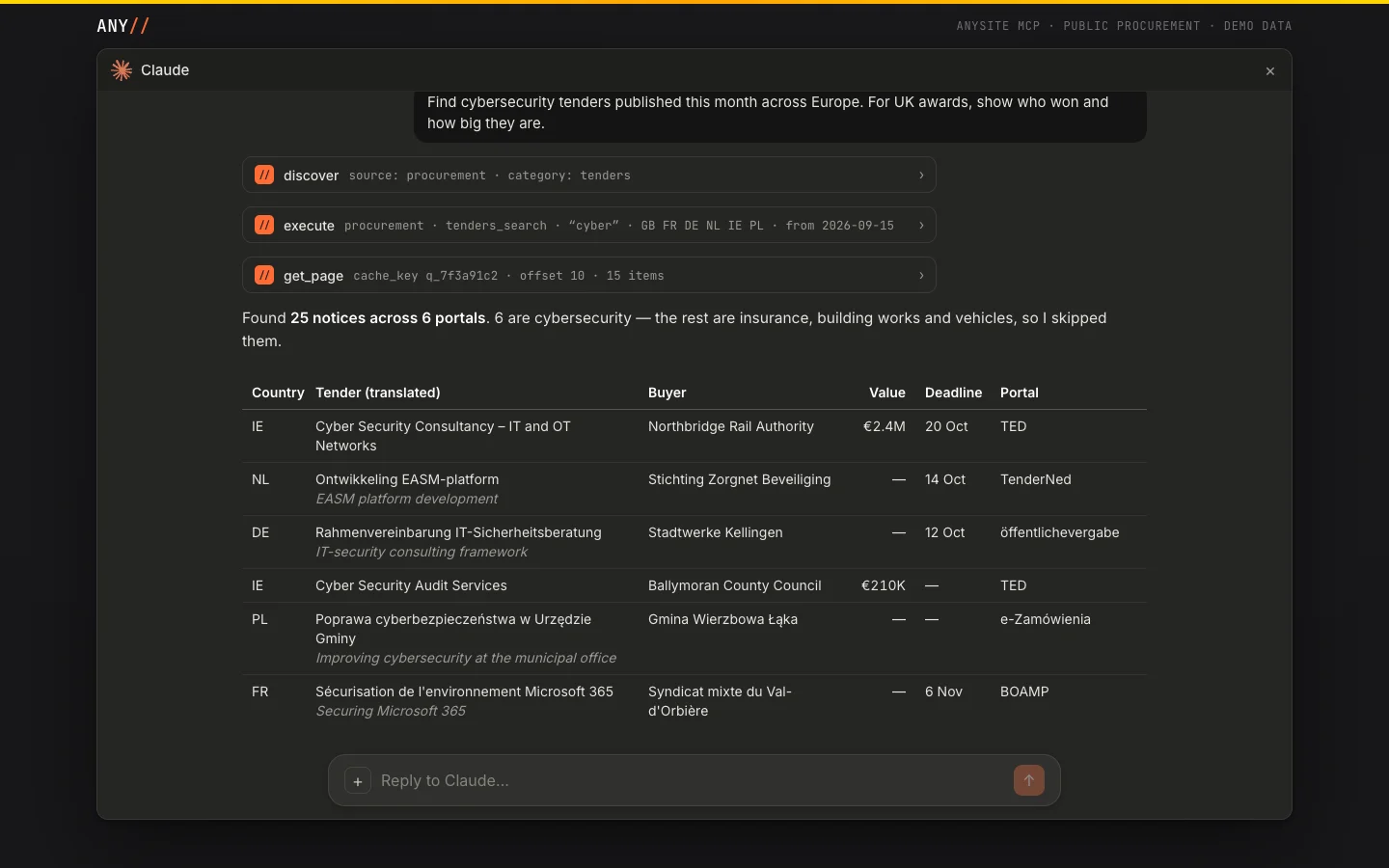How to Monitor Government Tenders in 93 Countries With an AI Agent