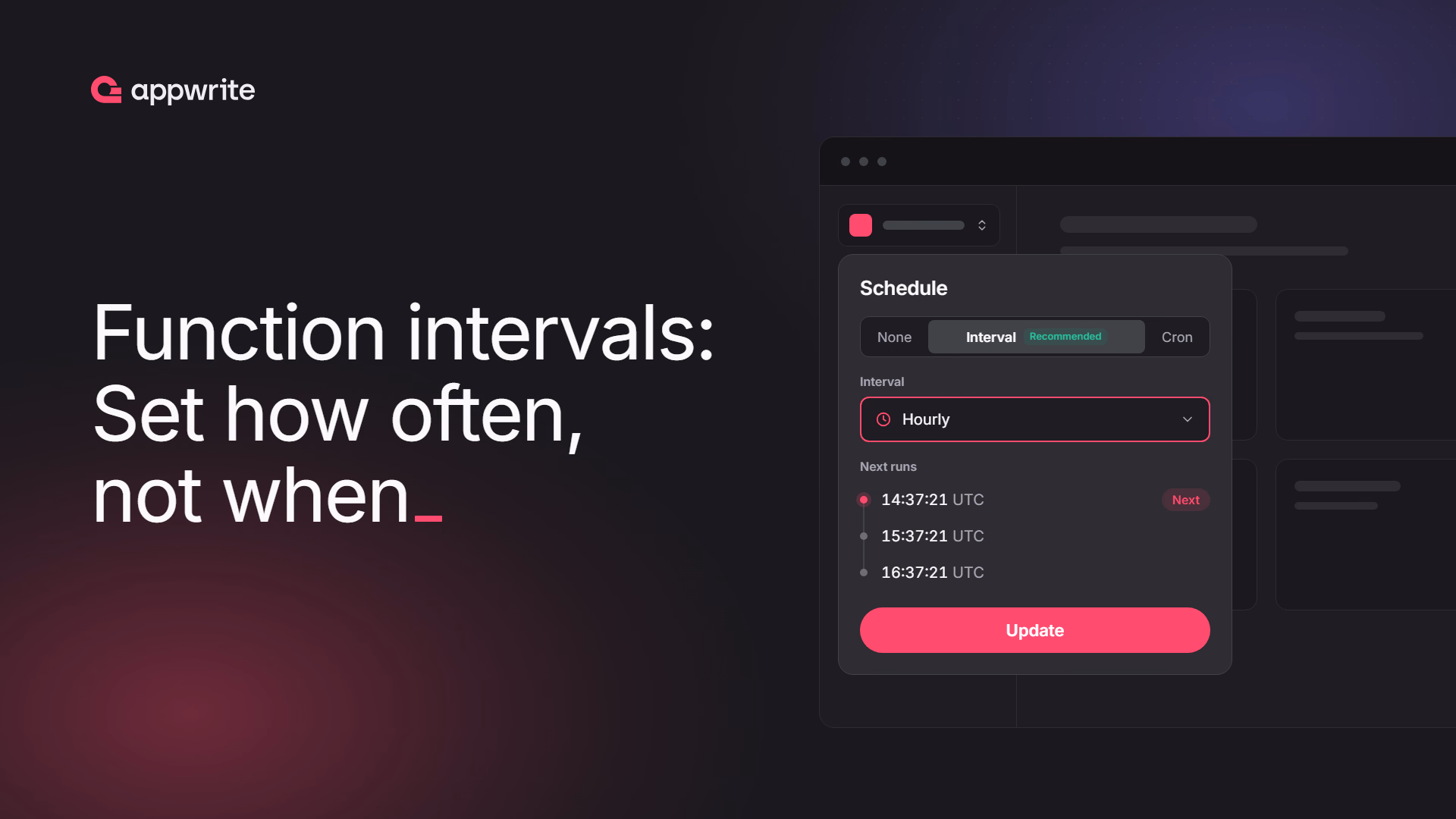 Announcing function intervals: run functions every N minutes