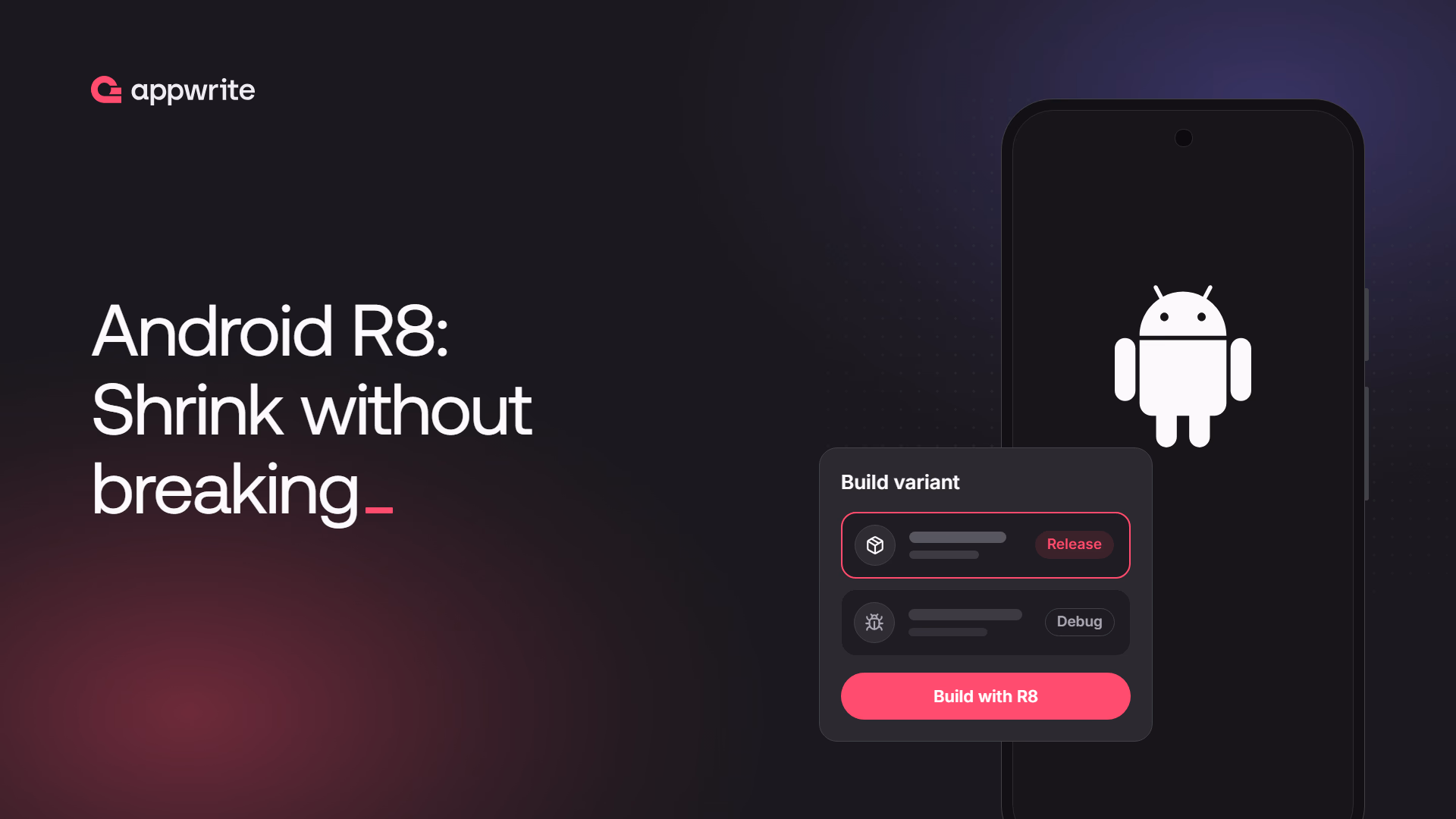 R8 code shrinking now works with the Appwrite Android SDK