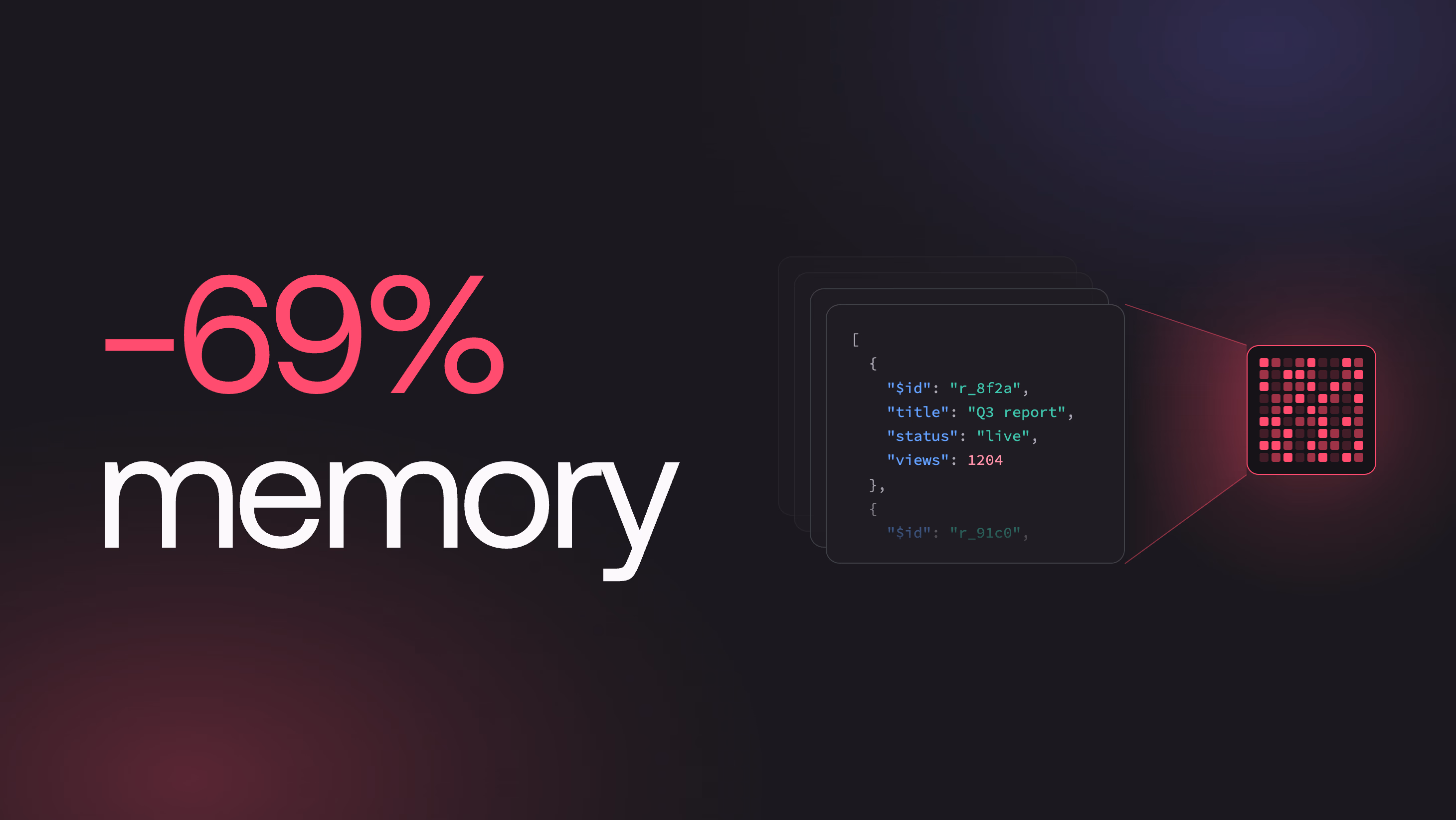 Cached list queries now use up to 69% less memory and serve up to 29% more requests