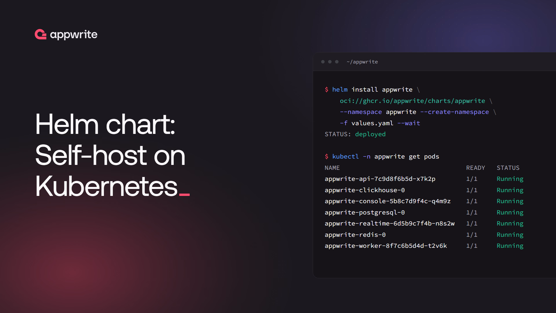 Announcing the official Appwrite Helm chart for Kubernetes