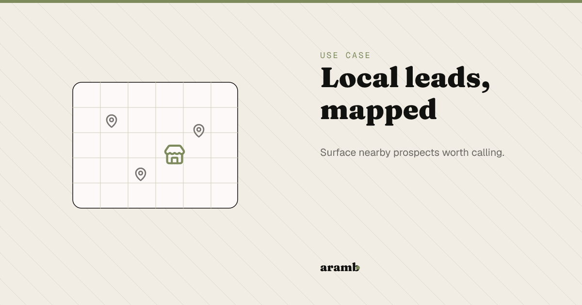 The local lead is won on timing — build an agent that catches the signal