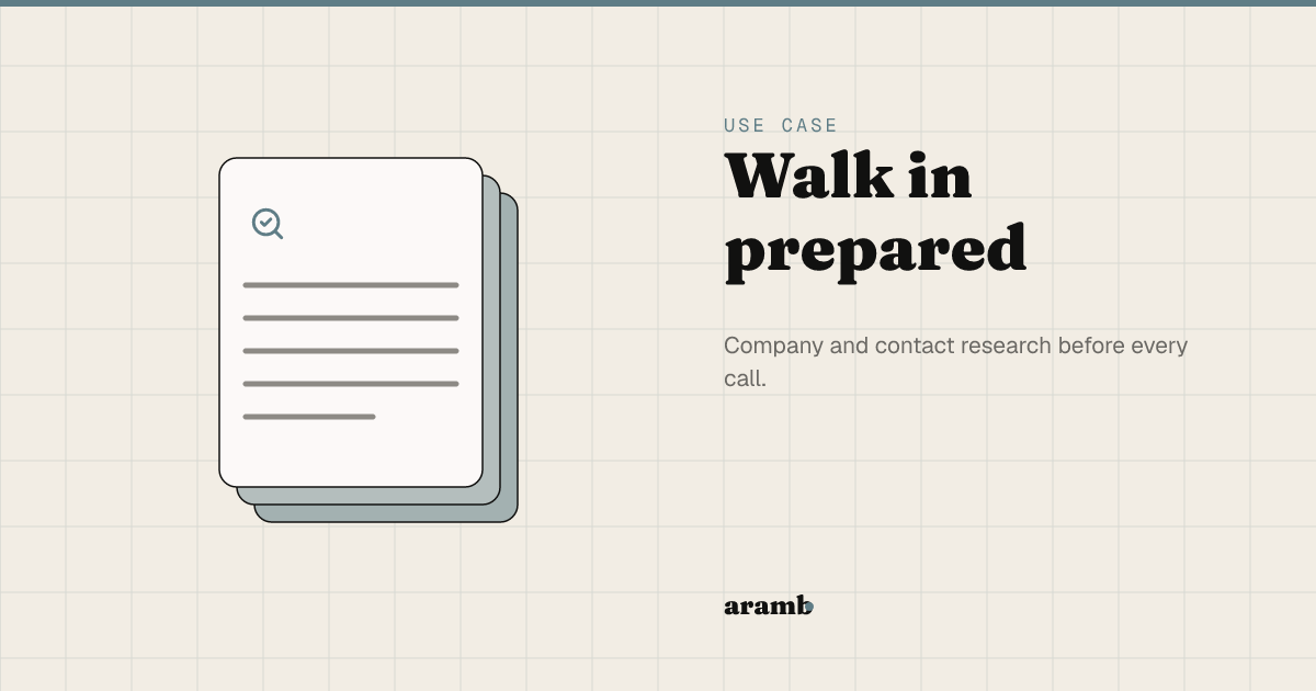 Write your discovery questions before the call — with a research agent that builds the plan