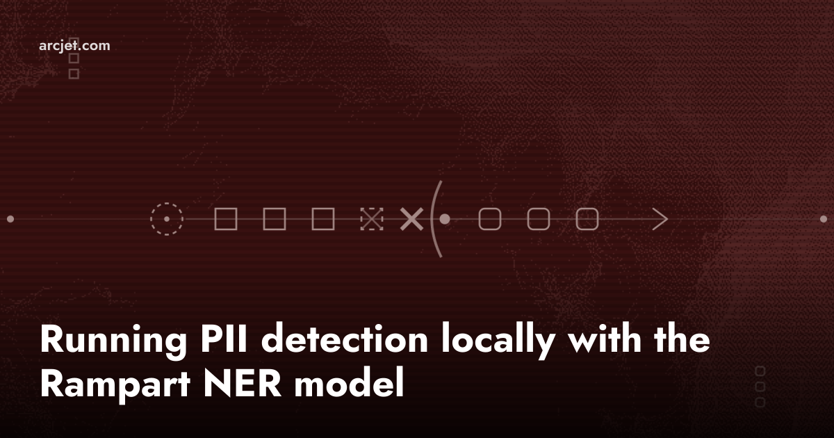 Running PII detection locally with the Rampart NER model