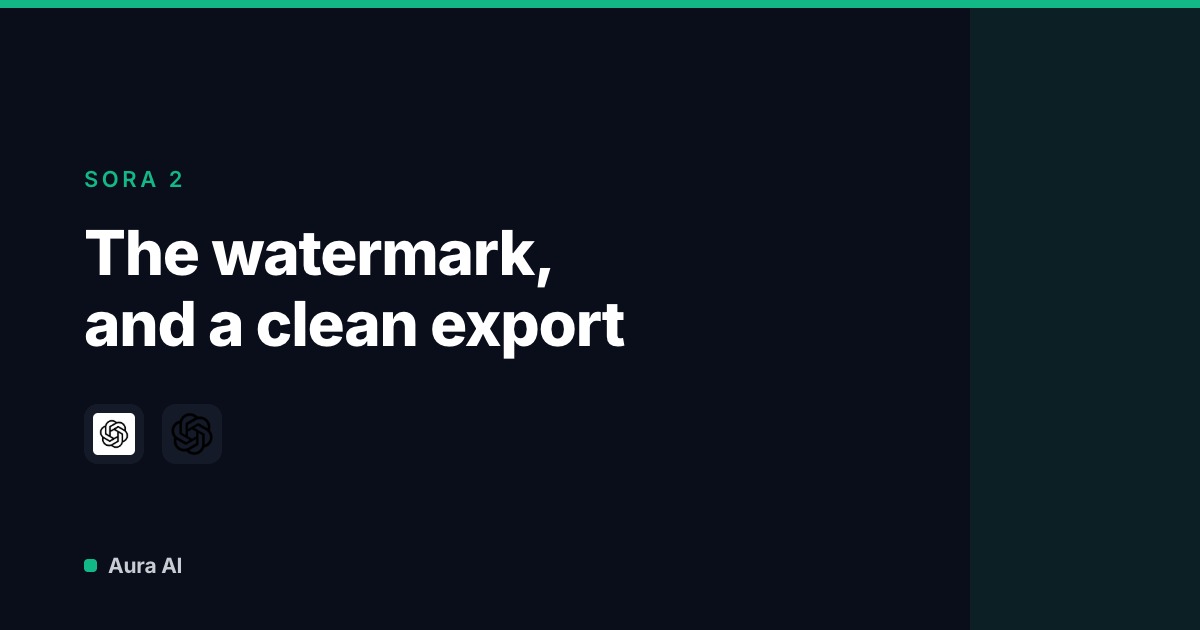 Sora 2 Watermark: How It Works and How to Export Clean Video