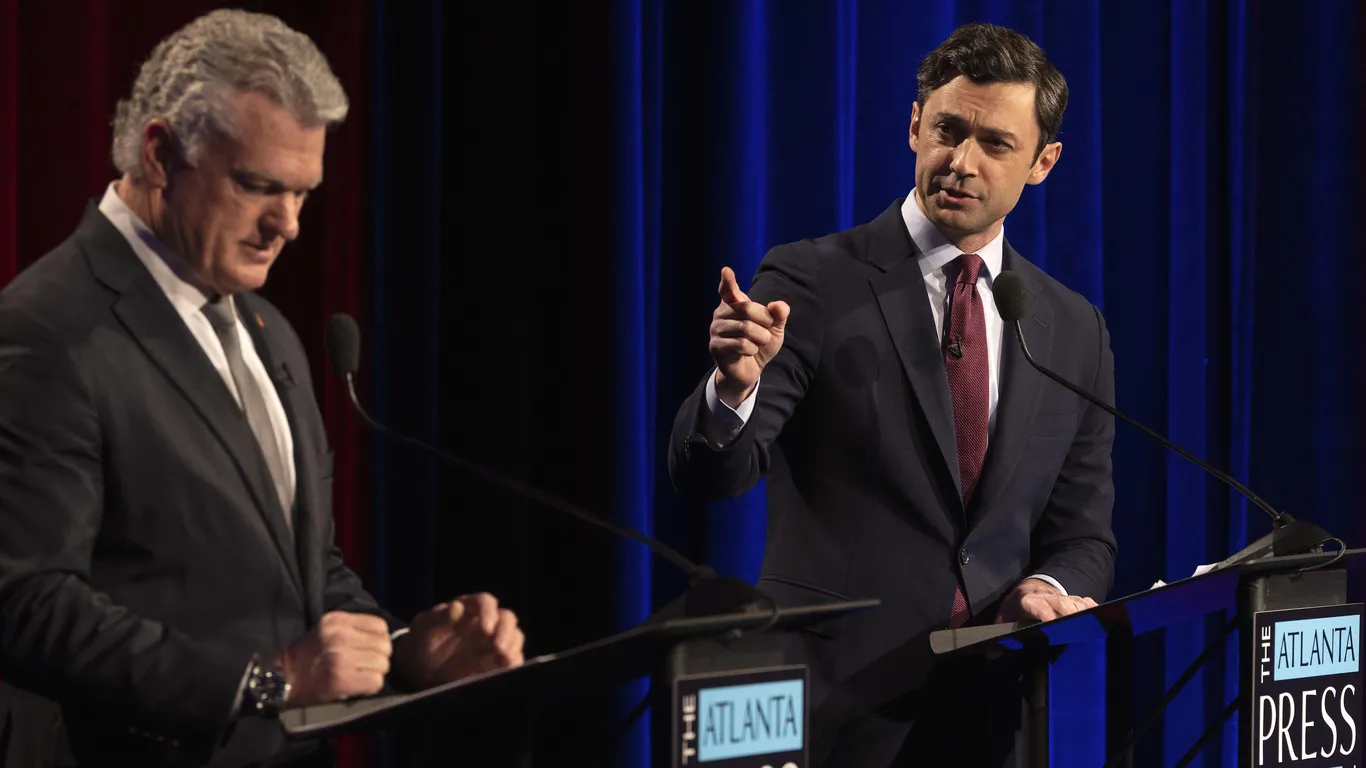Ossoff rejects 2028 buzz amid bruising night of Senate debates