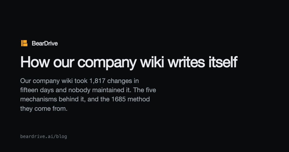 How our company wiki writes itself