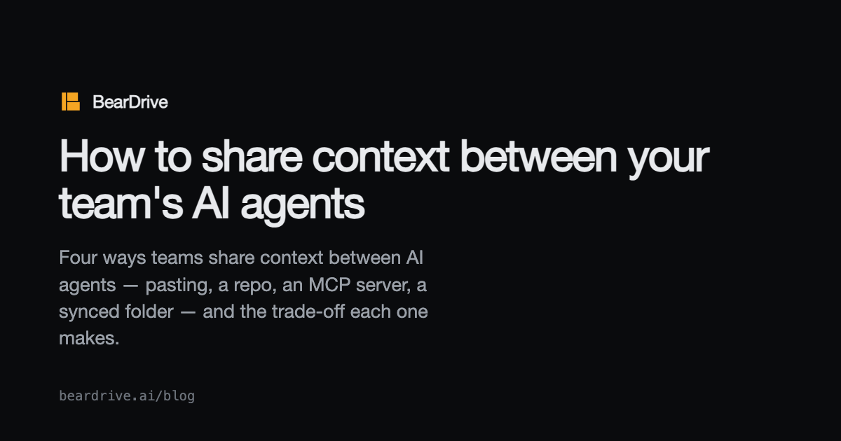 How to share context between your team's AI agents