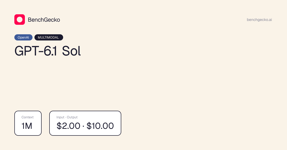 GPT-6.1 Sol added