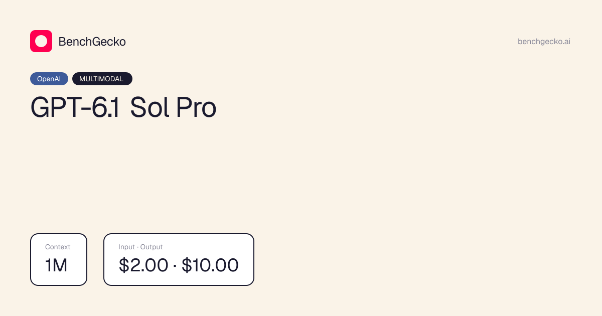 GPT-6.1 Sol Pro added