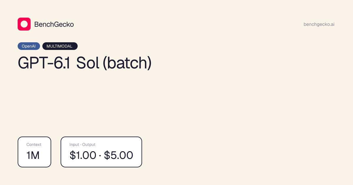 GPT-6.1 Sol (batch) added