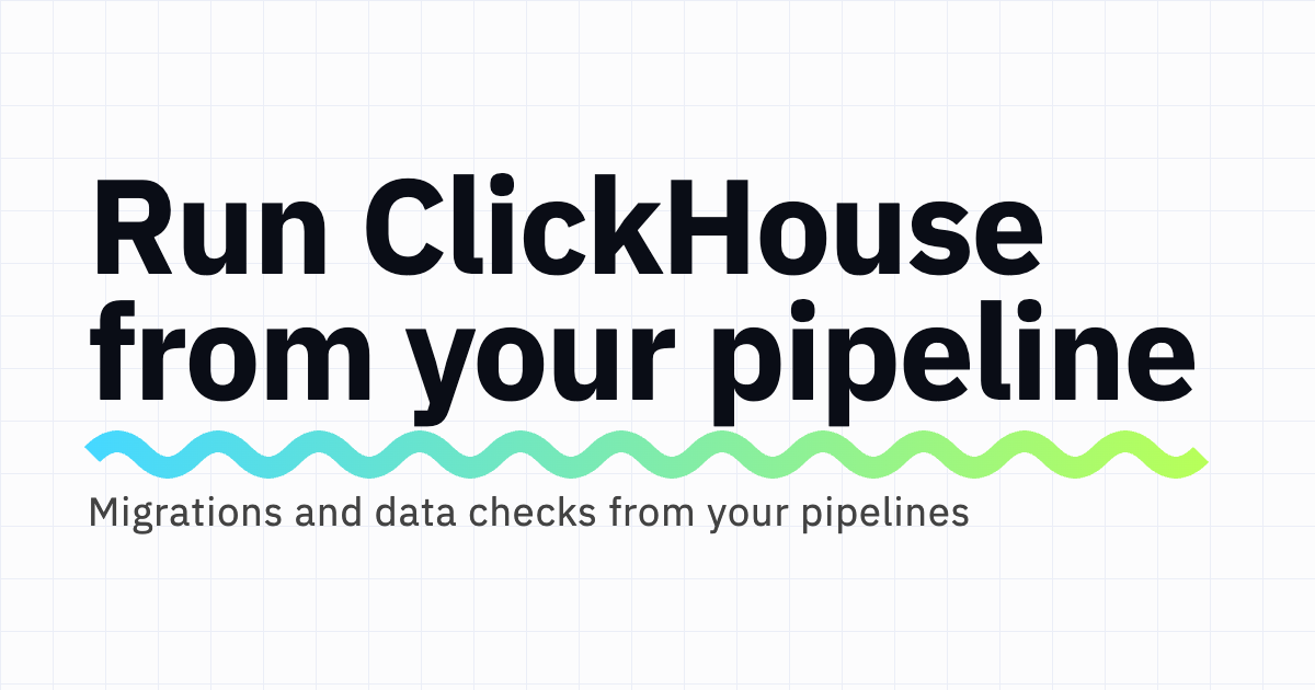 ClickHouse migrations and analytics checks in Buddy pipelines