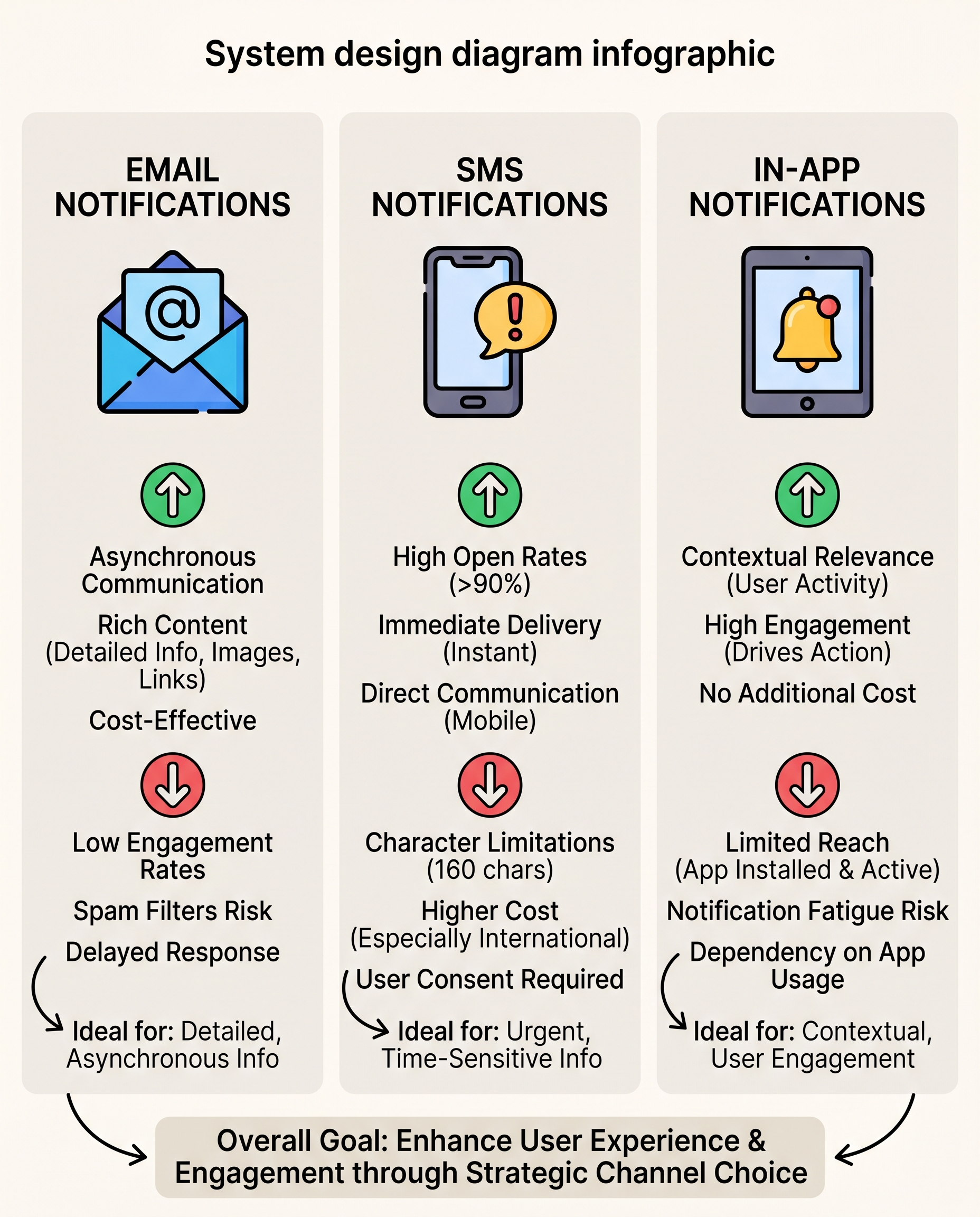 Email vs SMS vs In‑App: Pick the Right Notification Channel (Interview-Ready)