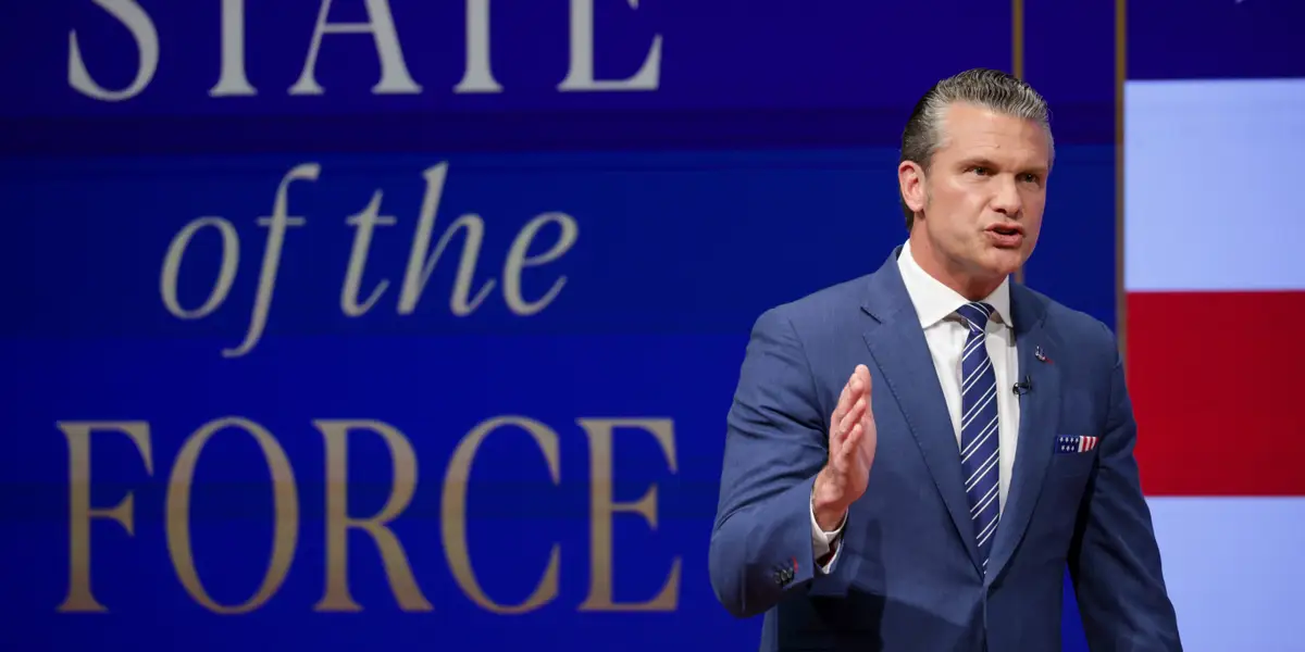 Pete Hegseth's got a vision for the military. It leans on drone swarms, chaplains, and tech leaders like Elon Musk and Palmer Luckey.