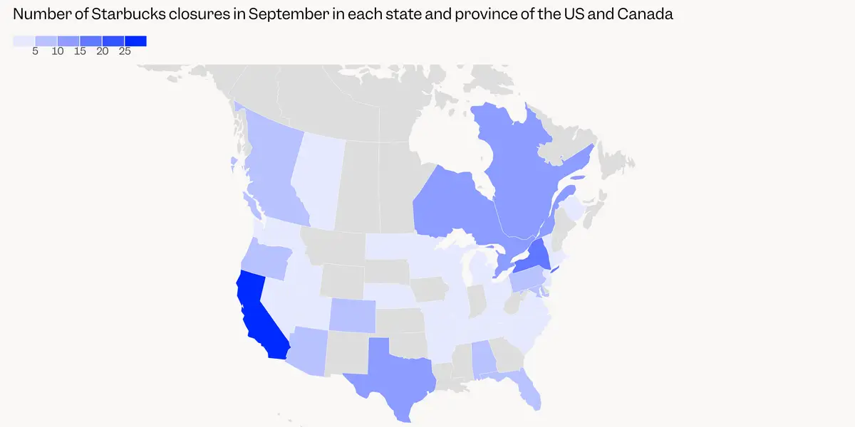 Starbucks closed 250 stores across the US and Canada. Search our database to see if yours is one of them.