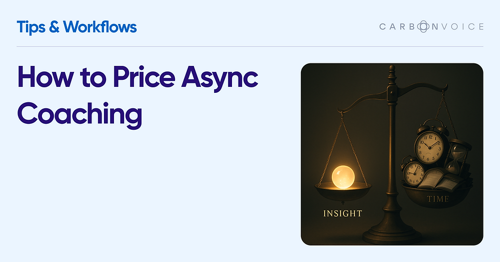 How to Price Async Coaching