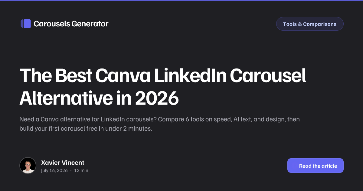 The Best Canva LinkedIn Carousel Alternative in 2026