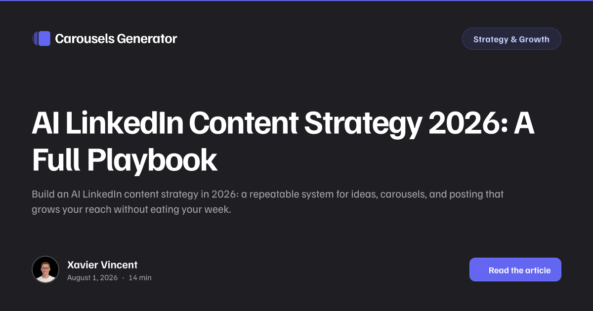 AI LinkedIn Content Strategy 2026: A Full Playbook