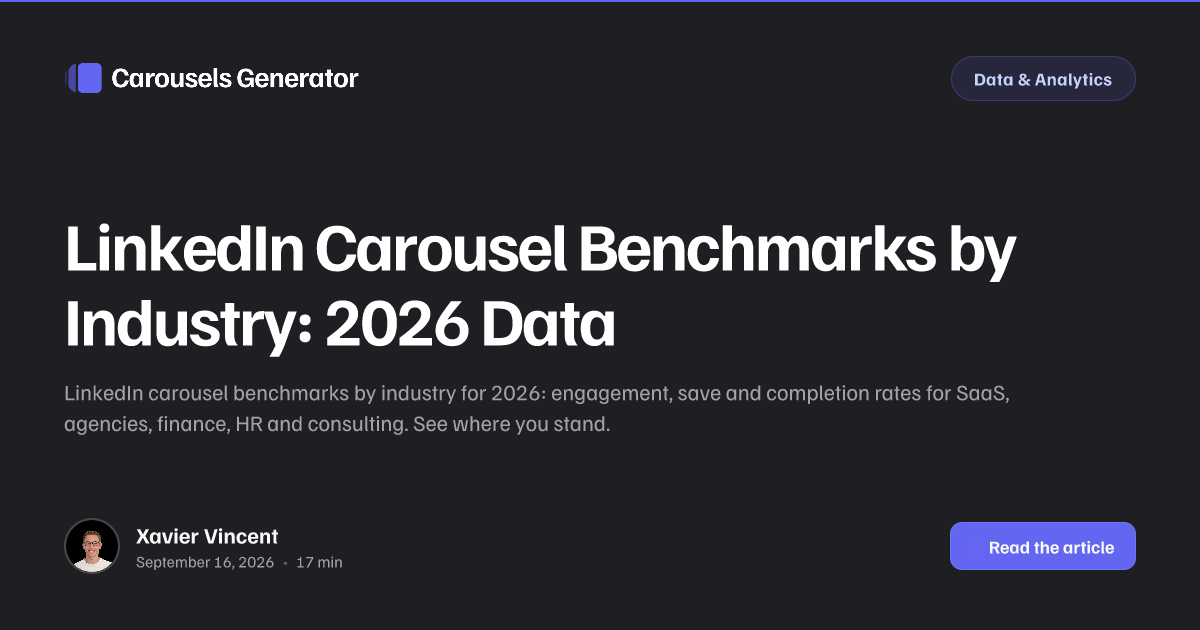 LinkedIn Carousel Benchmarks by Industry: 2026 Data