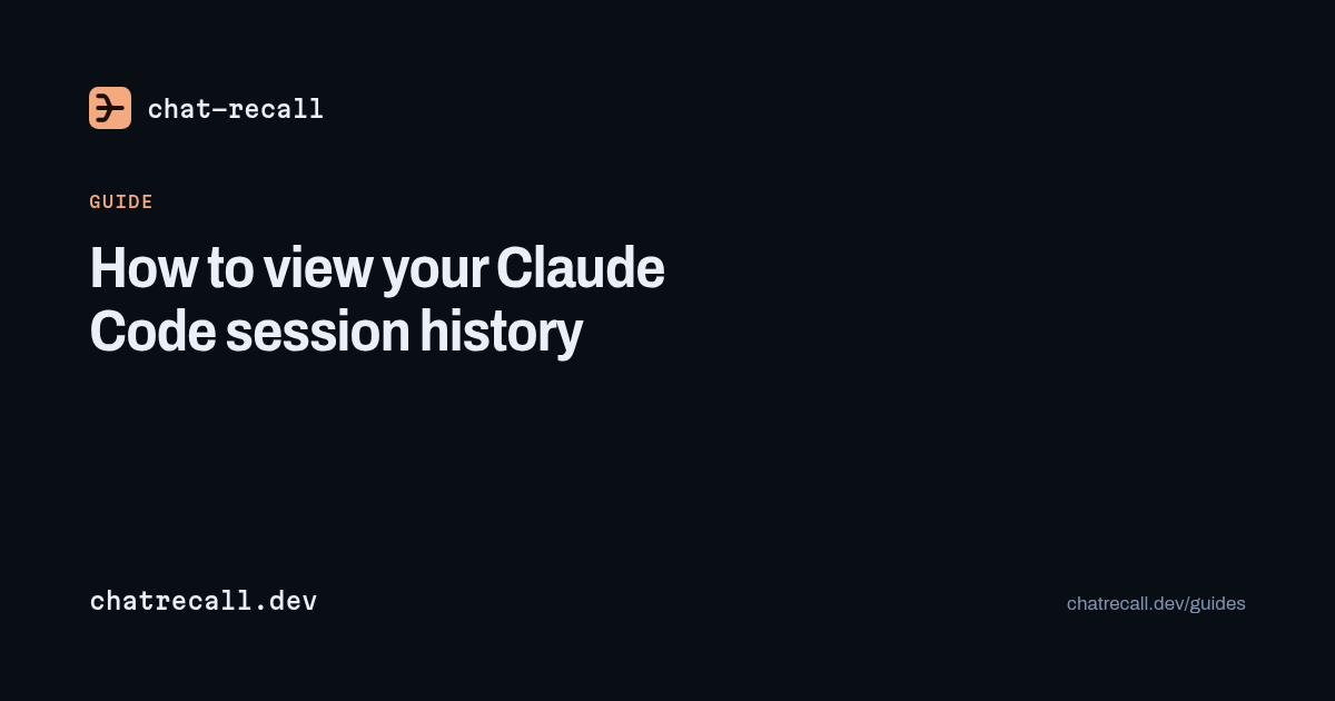 How to view your Claude Code session history