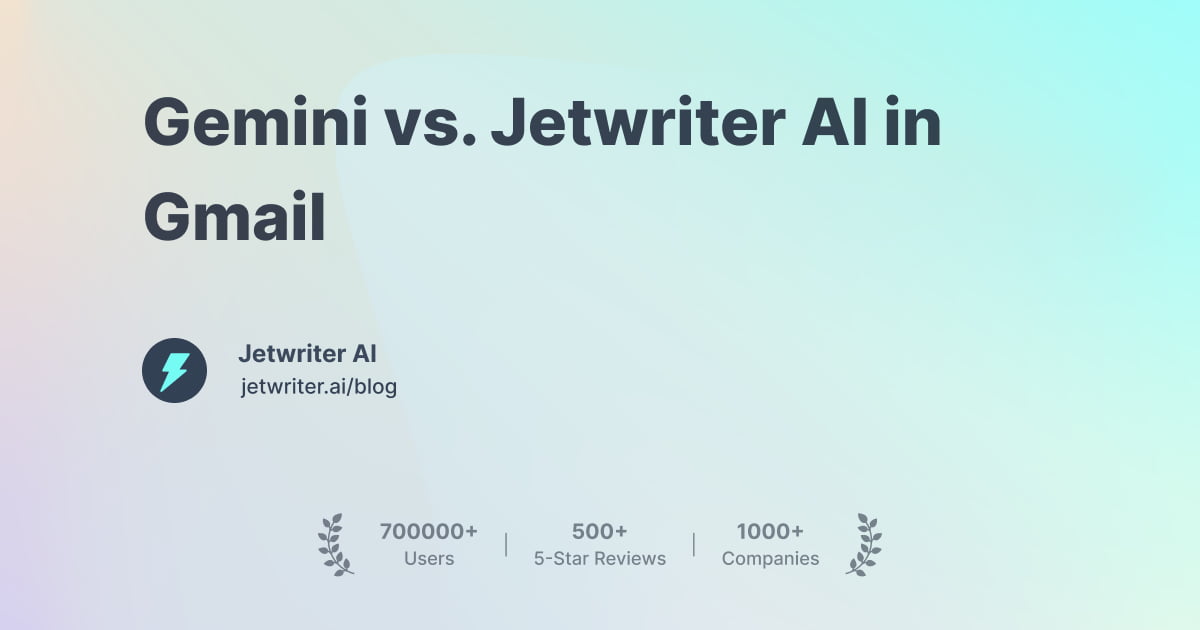 Gemini vs. Jetwriter AI in Gmail