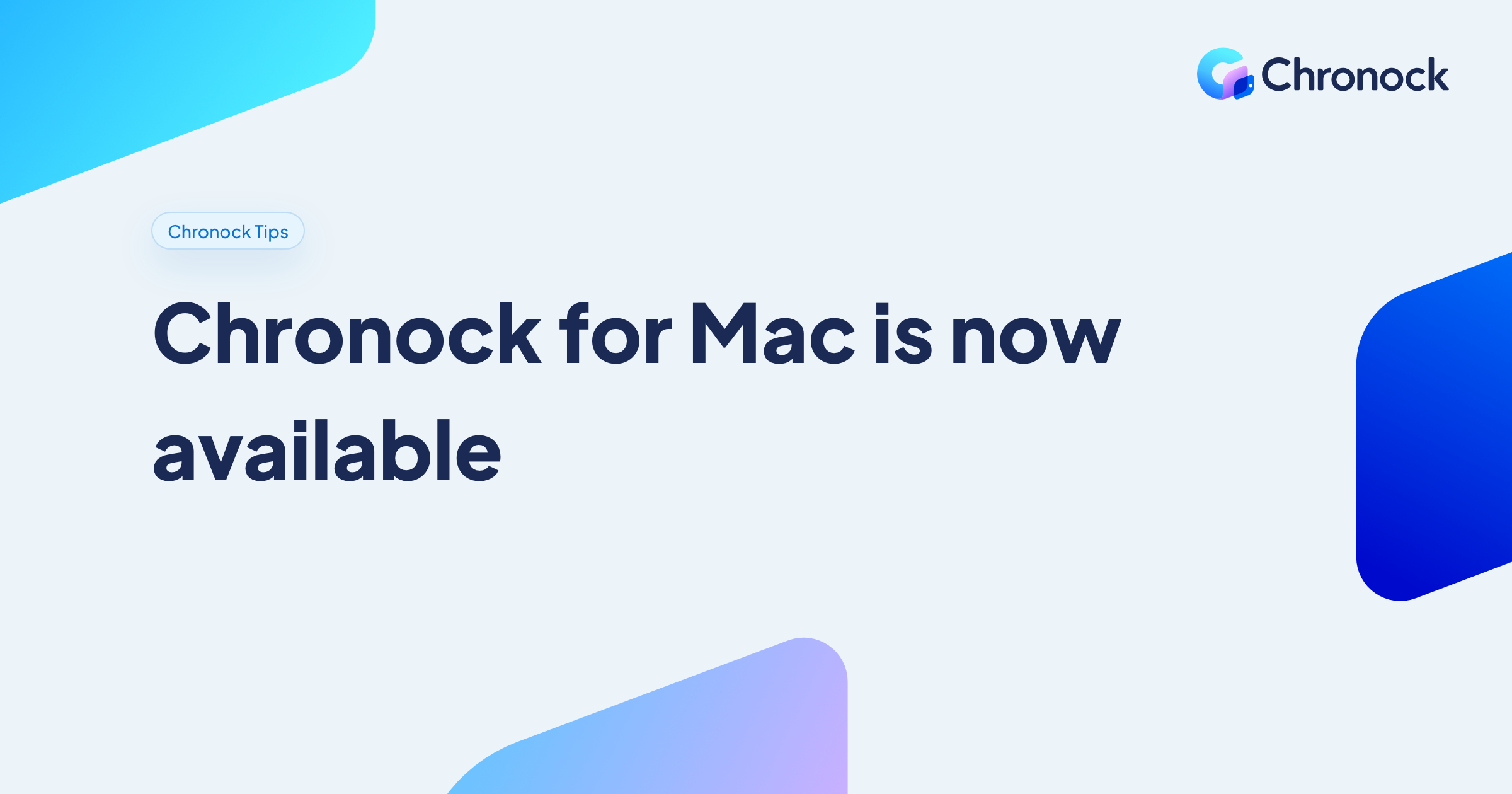 Chronock for Mac is now available