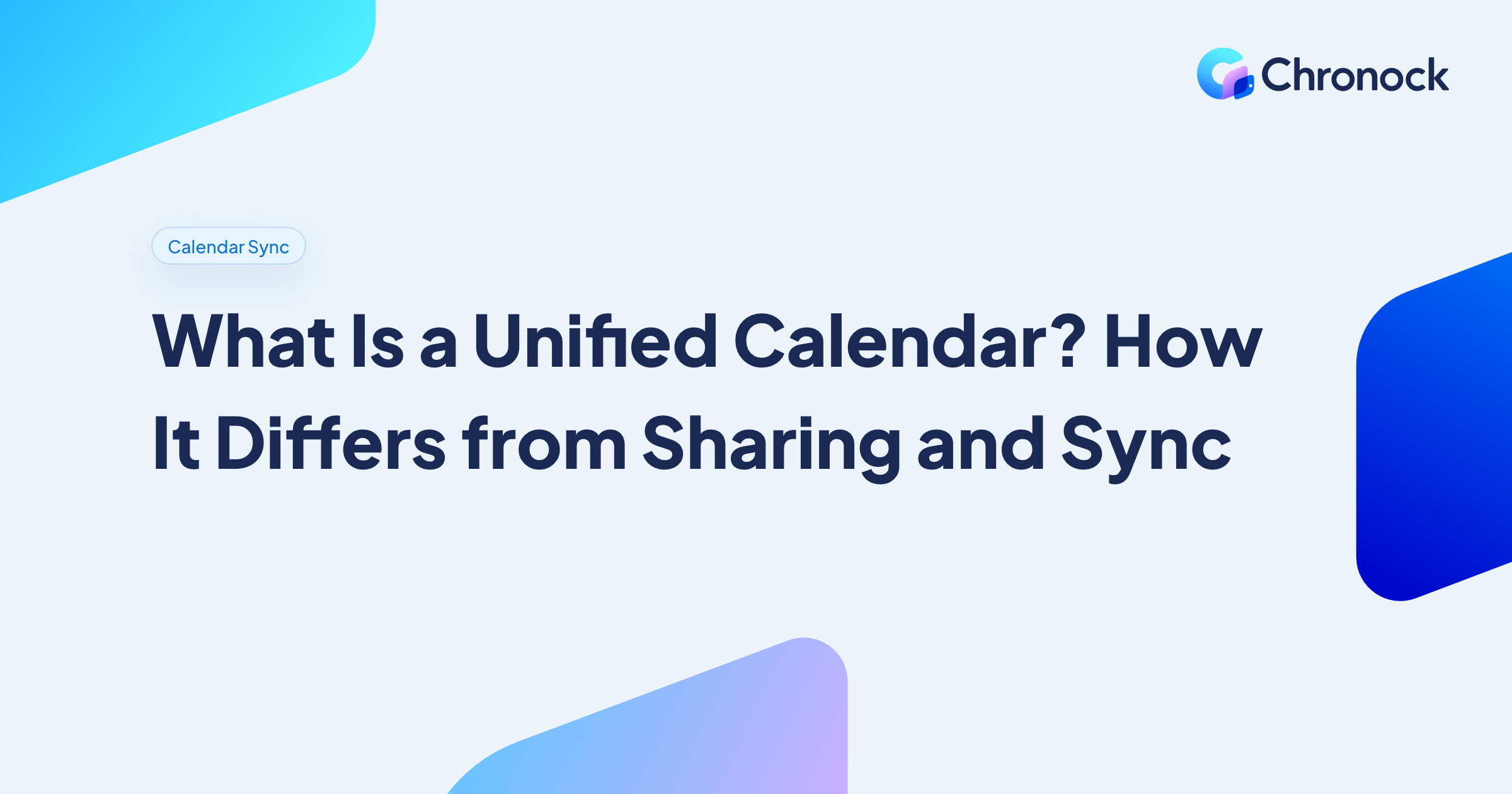 What Is a Unified Calendar? How It Differs from Sharing and Sync