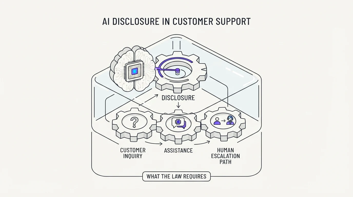 AI disclosure in customer support: what the law actually requires