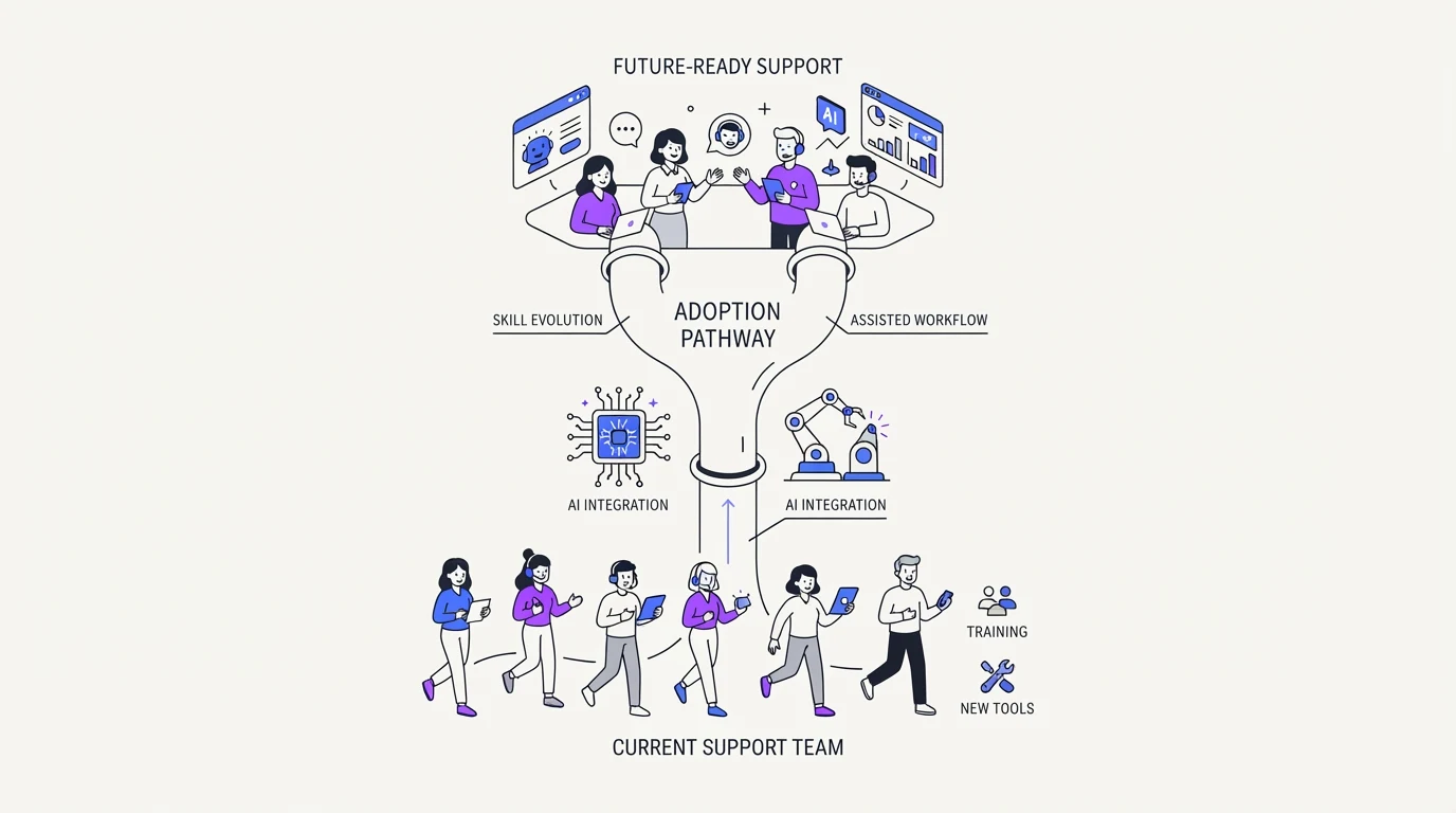Change management for rolling out AI to a support team