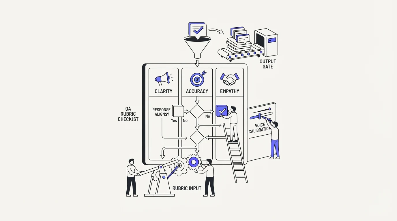 AI support tone of voice: a QA rubric, not a personality