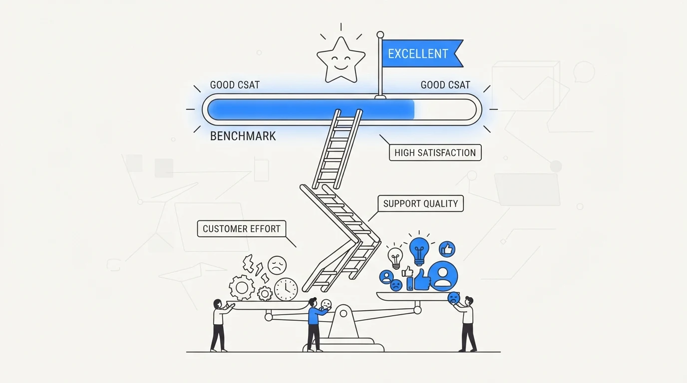 Customer support CSAT benchmark: what a good score actually is