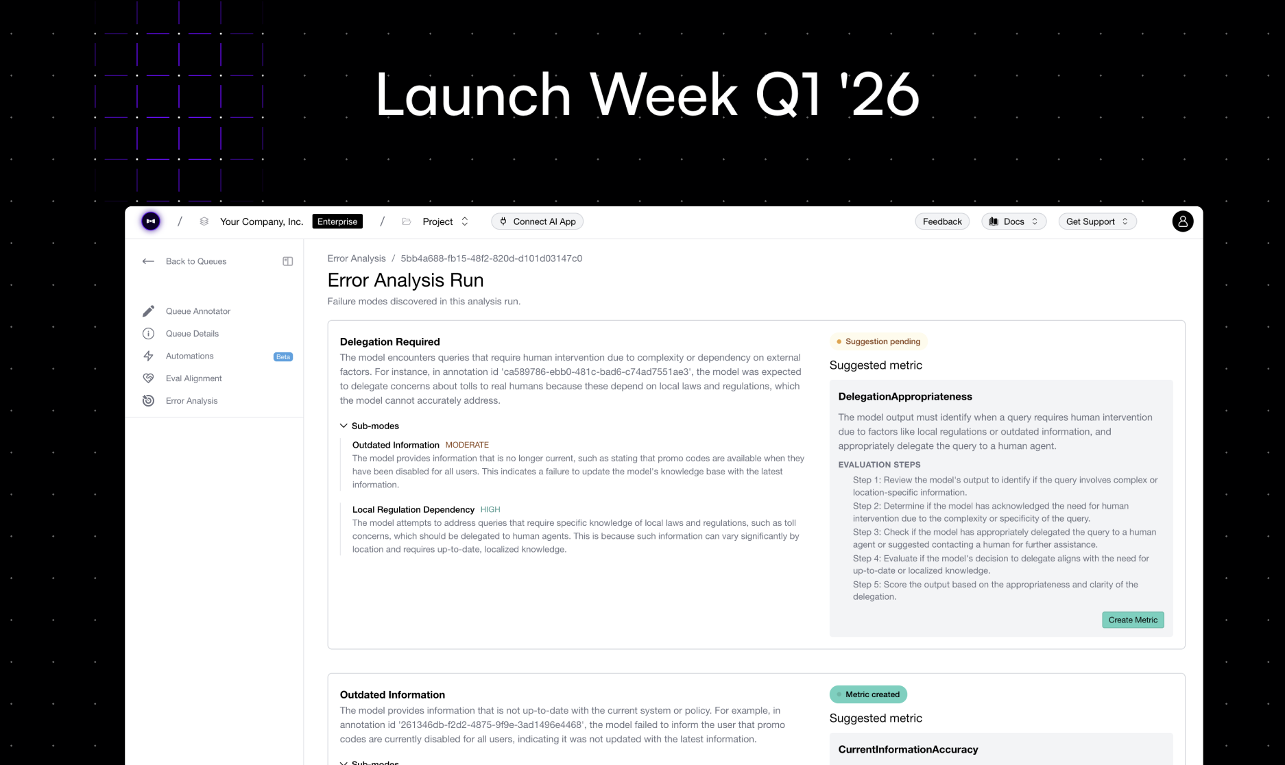 Announcing Launch Week Q1 '26! Day 1: Automated Error Analysis
