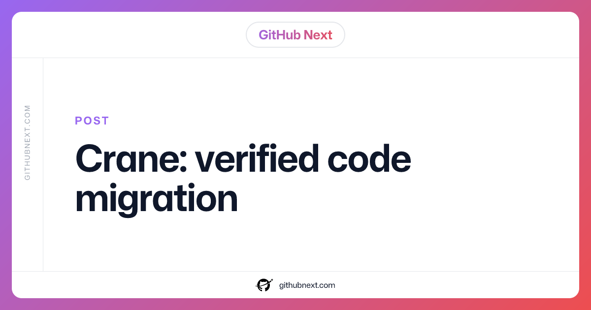 Crane: verified code migration