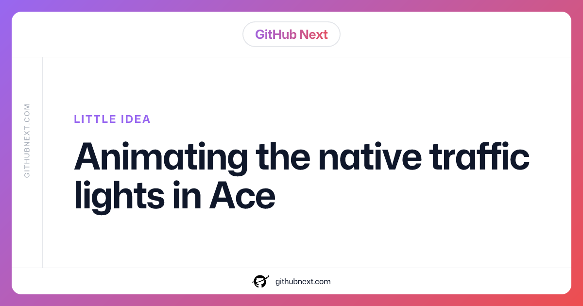 Animating the native traffic lights in Ace