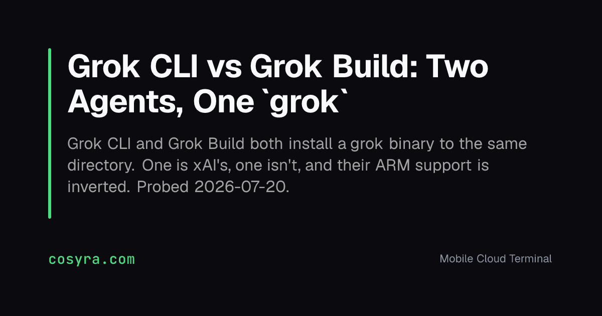 Grok CLI vs Grok Build: Two Agents, One `grok`