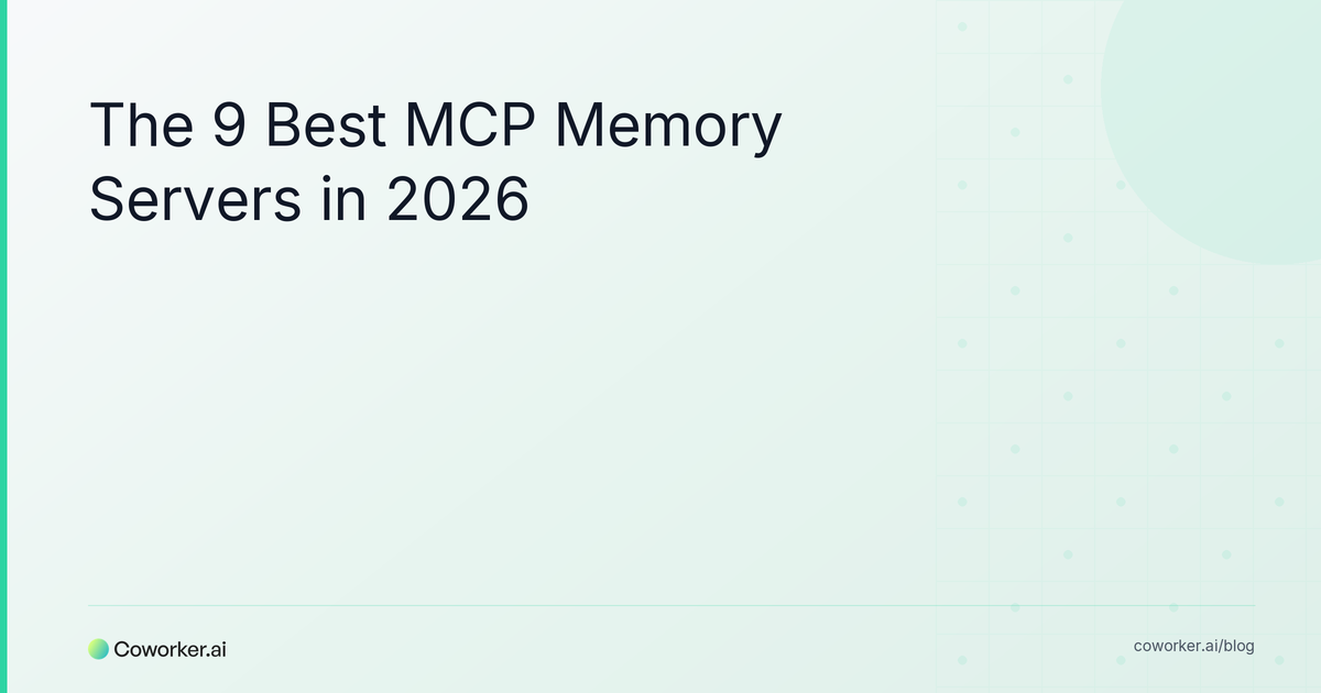 The 9 Best MCP Memory Servers in 2026, Compared
