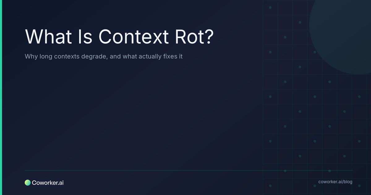 What Is Context Rot? Why Long Contexts Degrade and What to Do About It