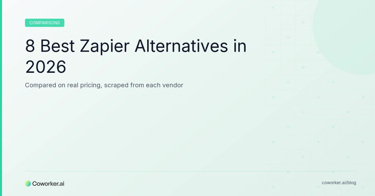 8 Best Zapier Alternatives in 2026 (Compared on Real Pricing)